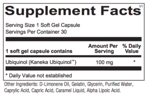 CoQMax supplement facts