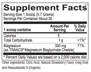 magnesium plus powder supplement facts