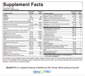 total essentials supplement facts