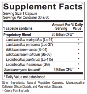 probiotic complete supplement facts