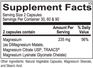 Magnesium capsules supplement facts